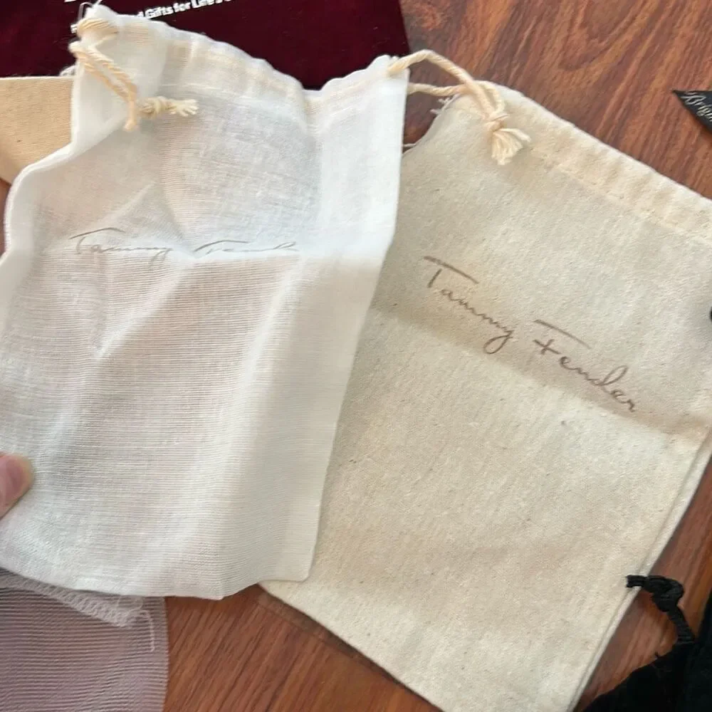 Lot of 15 jewelry bags sheer and velvet canvas